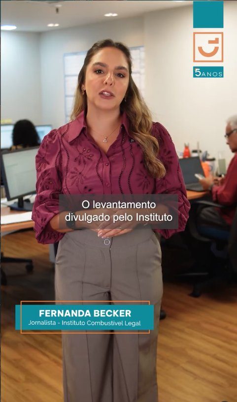 Frame final da reportagem com a jornalista do ICL