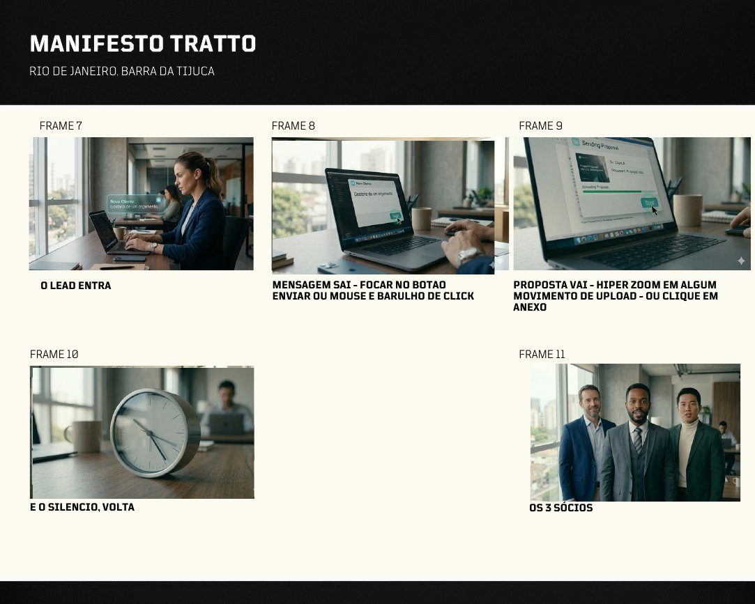 Storyboard do manifesto Tratto, frames 7 a 11